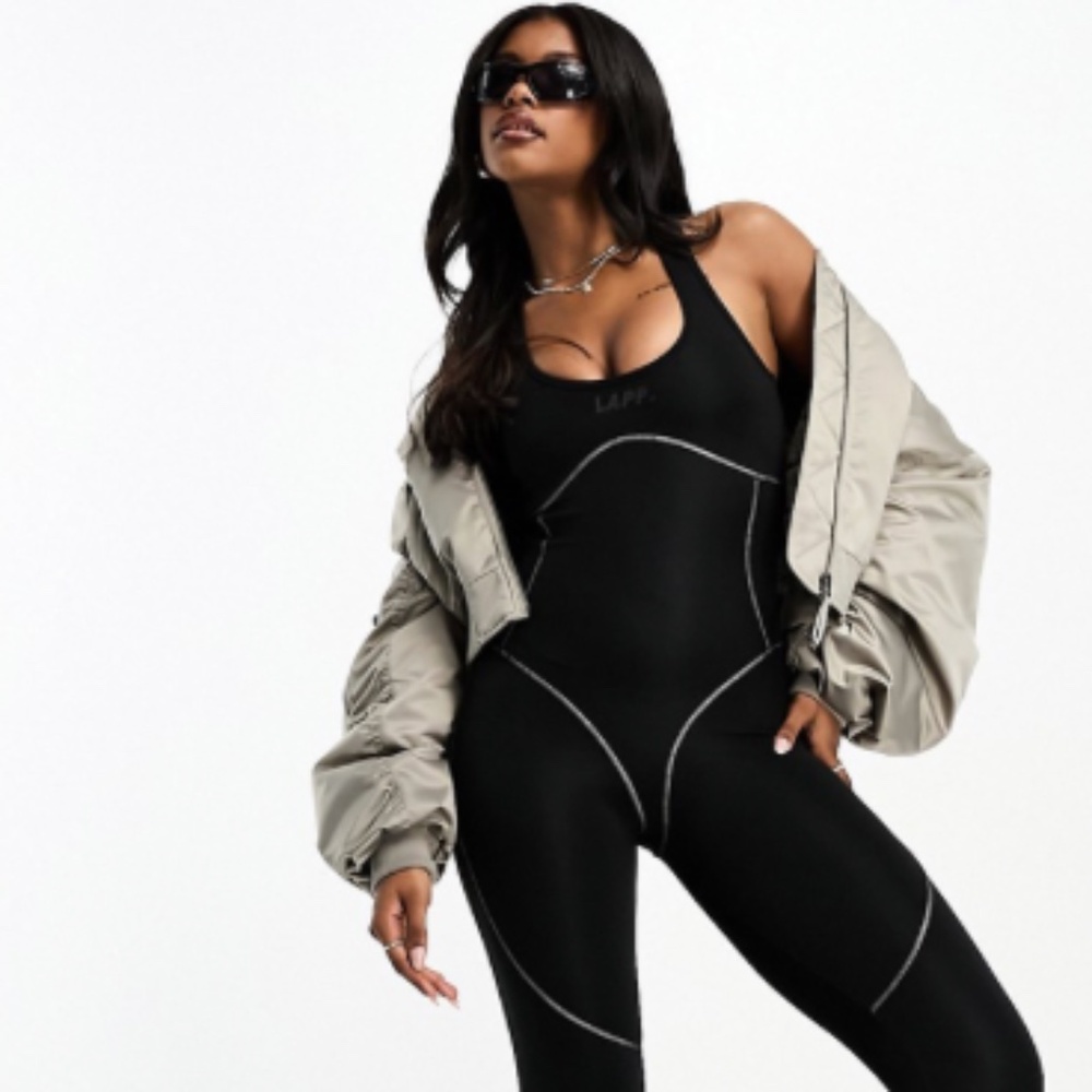 Lapp the Brand Jumpsuit with Open Back in Black